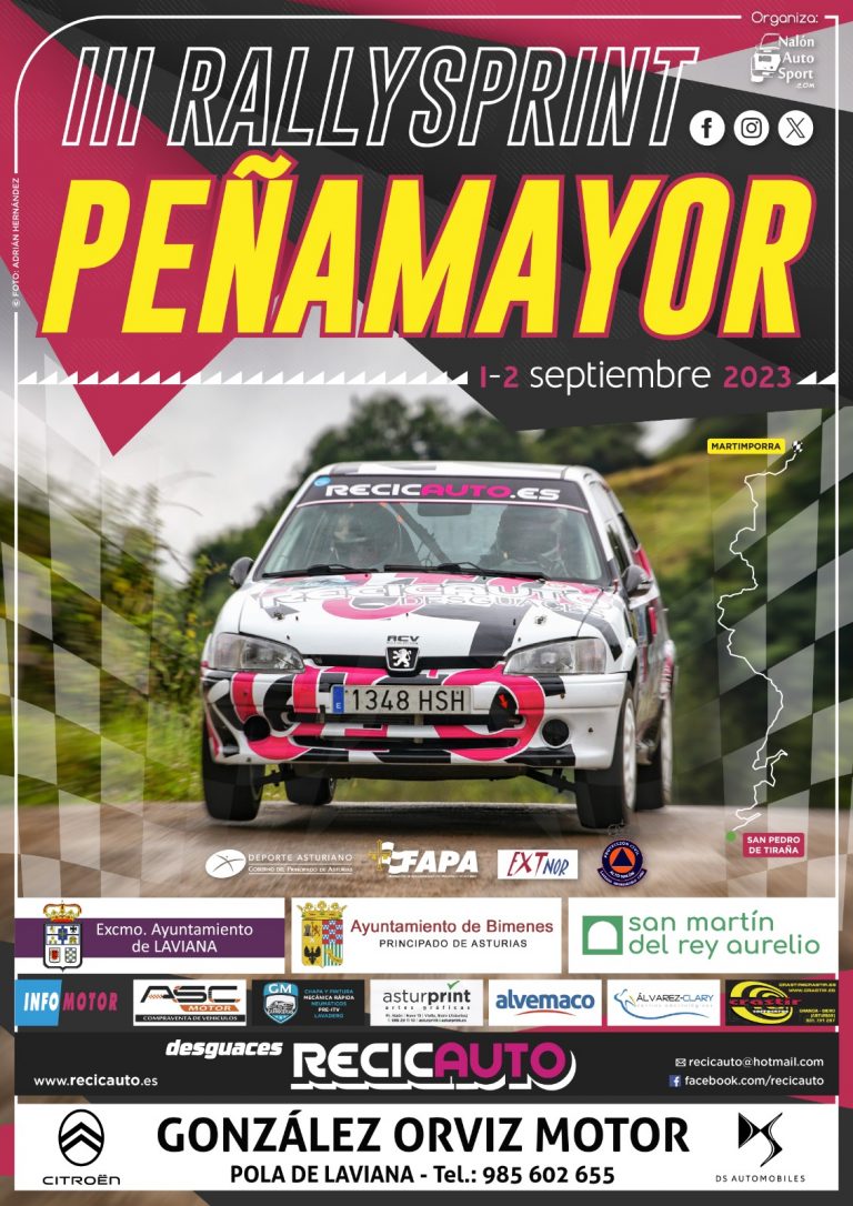 Cartel 3º Rallysprint Peñamayor 2023